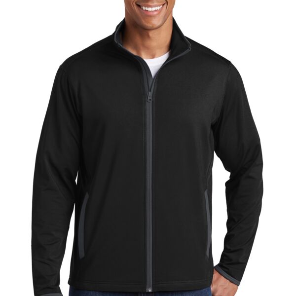 ++Sport Wick ® Stretch Contrast Full Zip Jacket Thumbnail