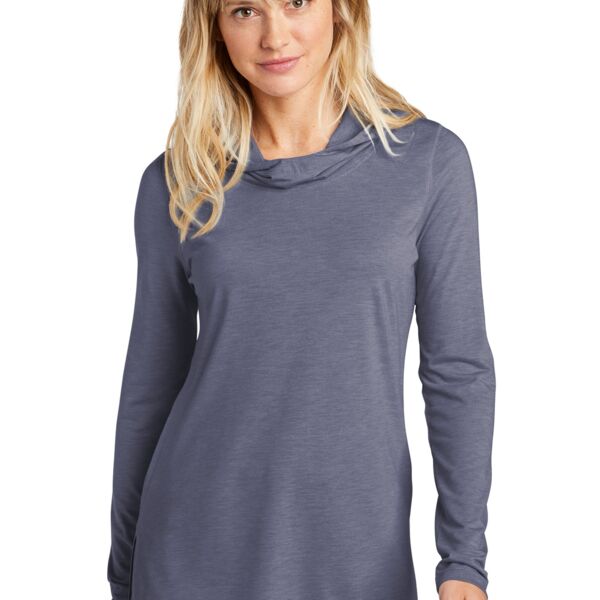 ® Ladies PosiCharge ® Tri Blend Wicking Long Sleeve Hoodie Thumbnail
